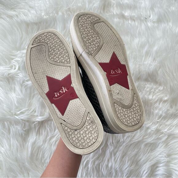 Ash | Women’s Jungle Leather Slip-On Platform Sneaker Italy Shoe Metallic Silver - Picture 4 of 8